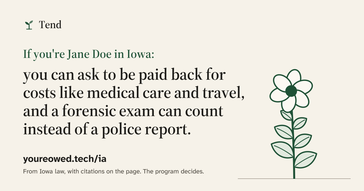 The share card for Iowa, as it looks when the link is posted