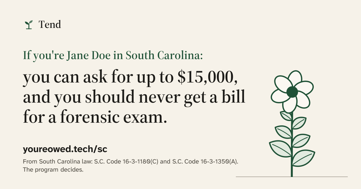 The share card for South Carolina, as it looks when the link is posted